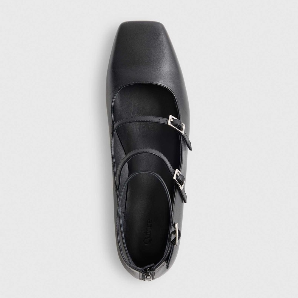 Quince Italian Leather Strappy Ballet Flat